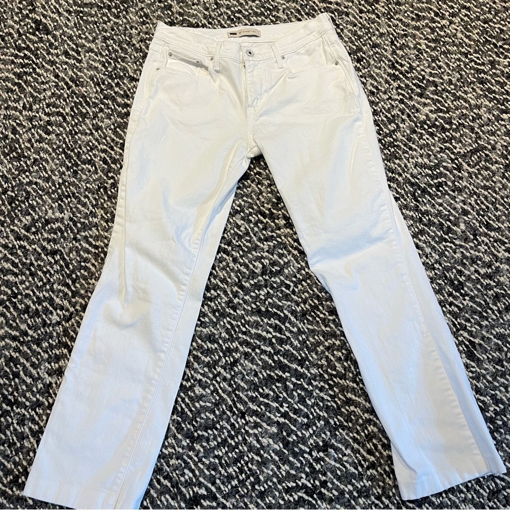 Levi’s 505 white jeans